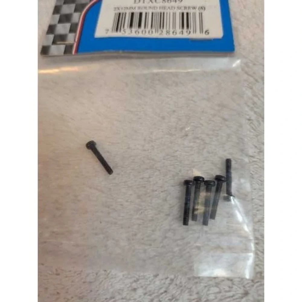 DURATRAX DTXC8649 2x12mm Round Head Screws RC Part NEW Lot of 6